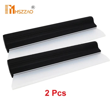 

2 Pcs Flexible Soft Silicone Wiper Car Window Cleaning Glass Scraper Silicone Handy Squeegee Blade Clean Scraping Film Scraper