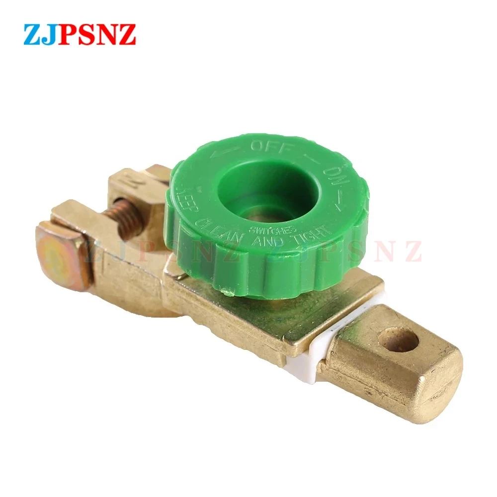 Top Post Battery Disconnect Switch Kits 2 Red and 2 Green 2 Pieces Top Post Battery Terminal Shims Battery Anti Corrosion Washers Brass Battery Terminal Link Quick Switch with Green Head 