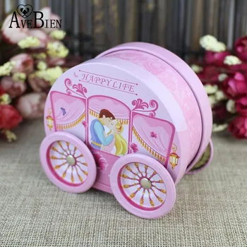 

10pcs Tinplate Candy Box Gift Boxes Wedding decoration Supplies Stroller Shape Baby Wedding Party Anniversary Wedding Gifts