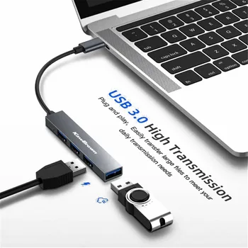 

4 Ports Type C HUB USB-C to USB 2.0 Splitter Converter OTG Adapter Cable for Macbook Pro