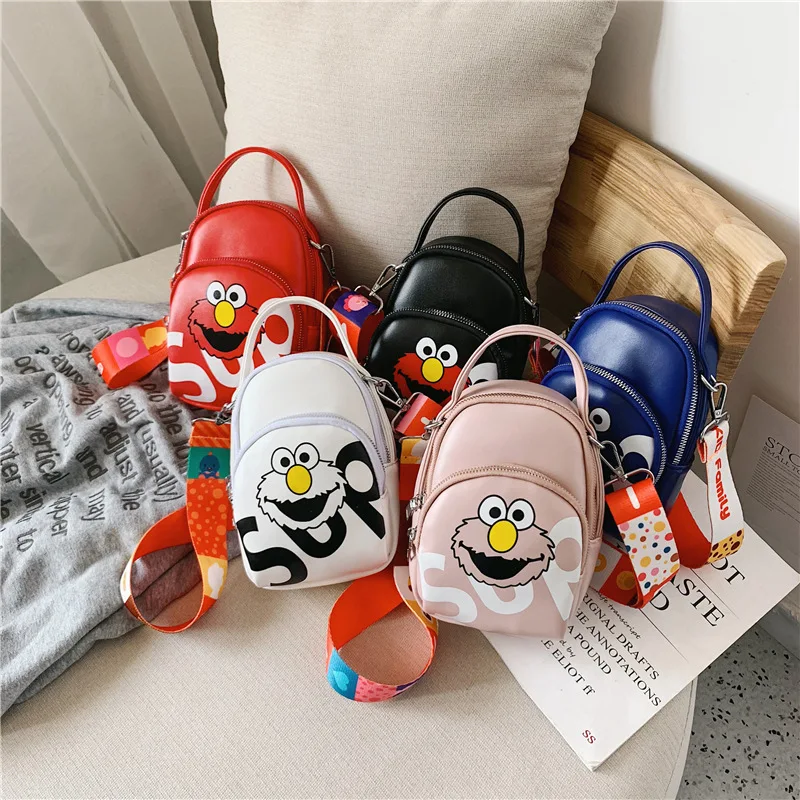 

2019 Korean Women's Child Shoulder Bag Fashion Cartoon Sesame Street Accessories Bag Casual Trend Women's Versatile Shoulder Bag