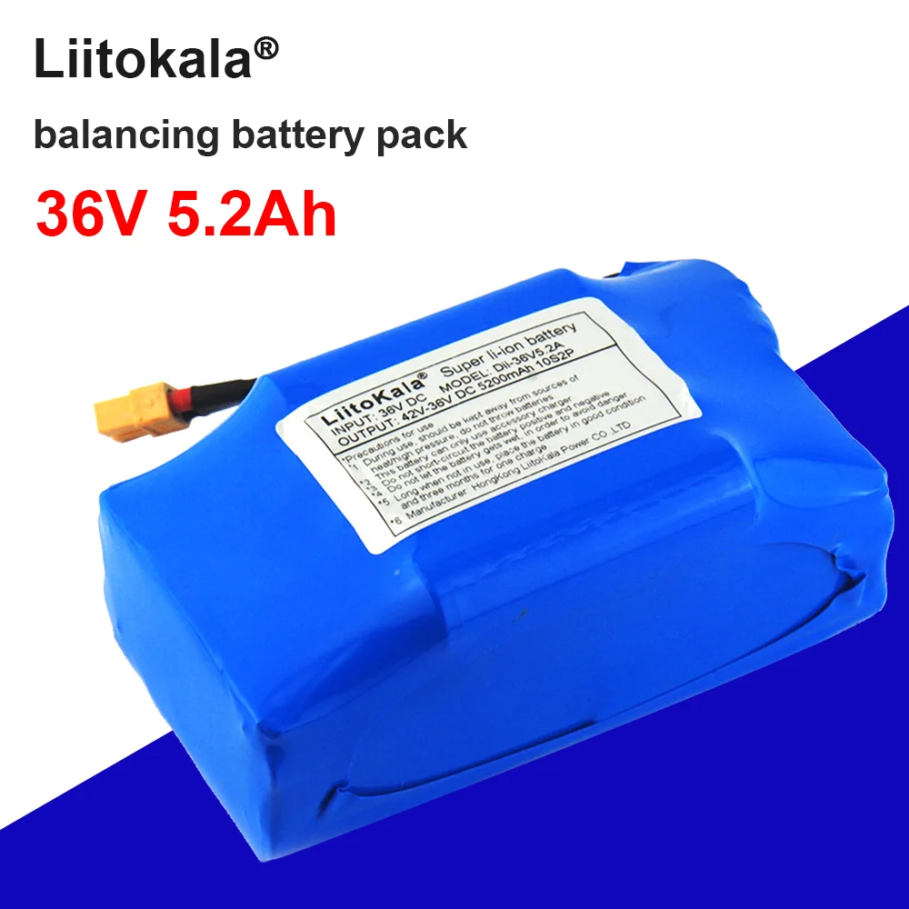 Перезаряжаемый литий ионный аккумулятор Liitokala 18650 36 В 5200 мАч для электрического
