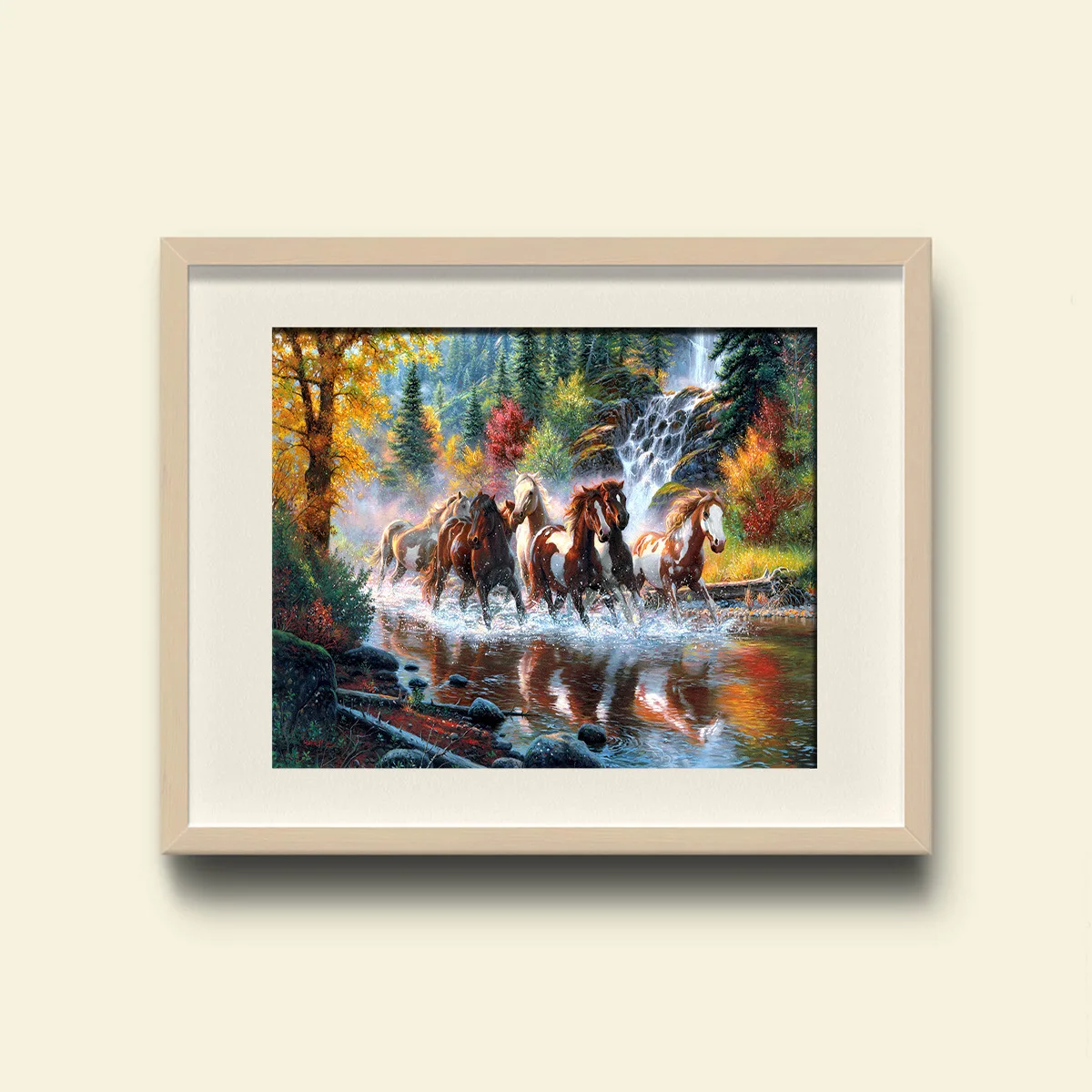 

AliExpress Modern Wall Art Life Lies in Running Horse Home Decoration Oil Painting