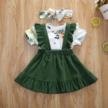 

Uk Newborn Baby Girl Floral Romper Jumpsuit Skirts Clothes Set Outfit Headband