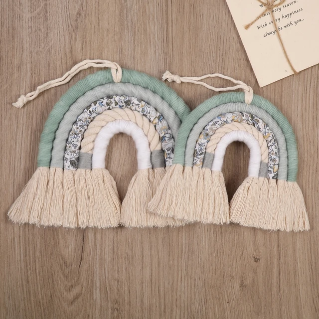 DIY Rope Rainbow Wall Hanging Decoration Handmade Woven Rainbow Decoration Nordic Ornament Baby Room Accessories Living Room 5