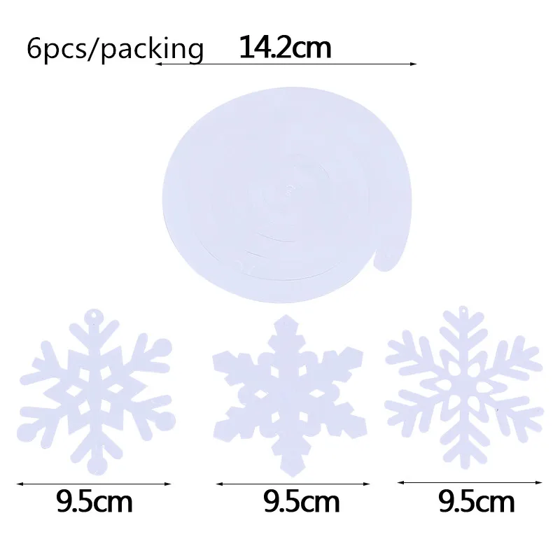 6 шт./компл. Рождество спиральный подвесной деко мини Рождественская елка баннер Снежинка вихрем Потолочный деко для год украшения для рождественской вечеринки
