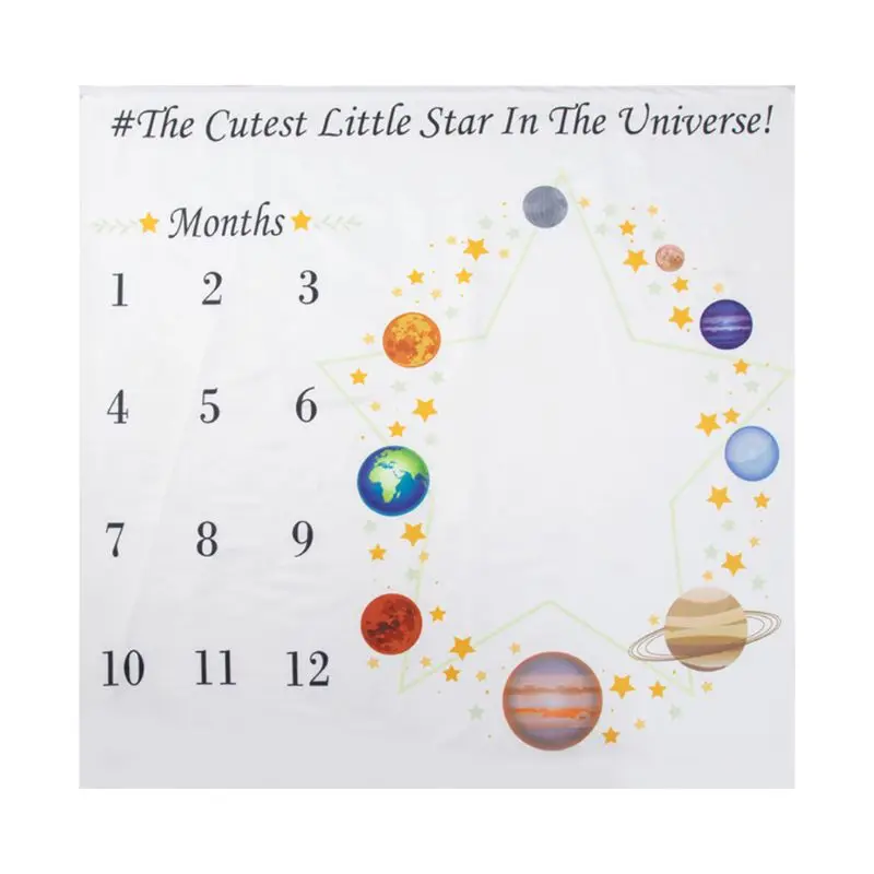 

Baby Milestone Blanket Newborn Photo Background Cloth Infants Photography Props R2JF