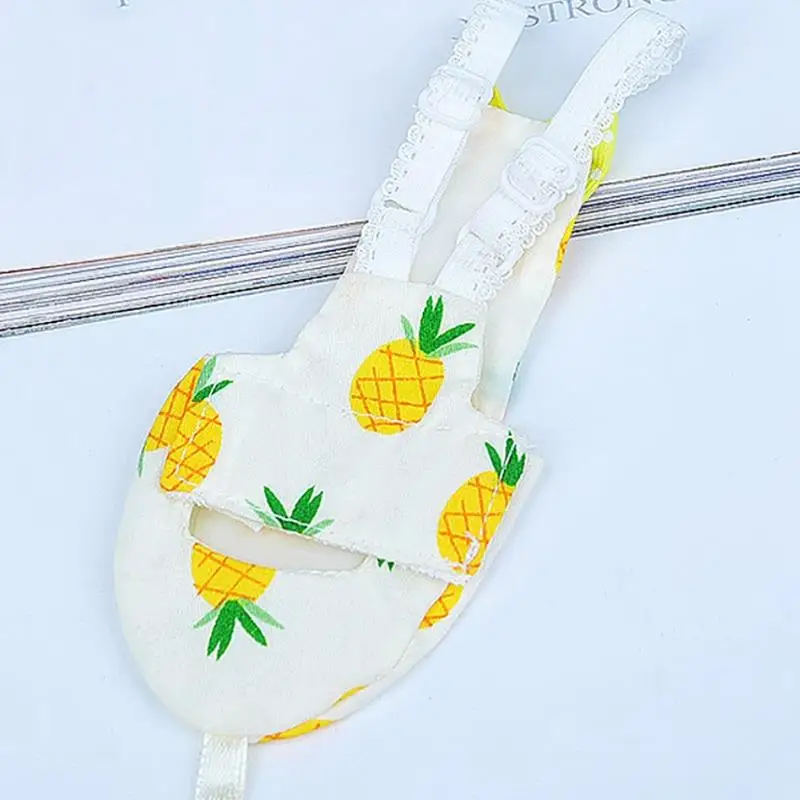 1pc Bird Diaper Cotton Washable Pineapple Watermelon Printing Breathable Parrots Nappy Bird Flight Suit Pet Clothing Accessories