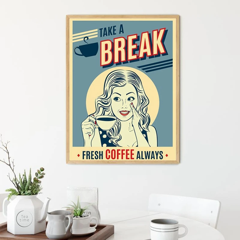Vintage Coffee Wall Art Print