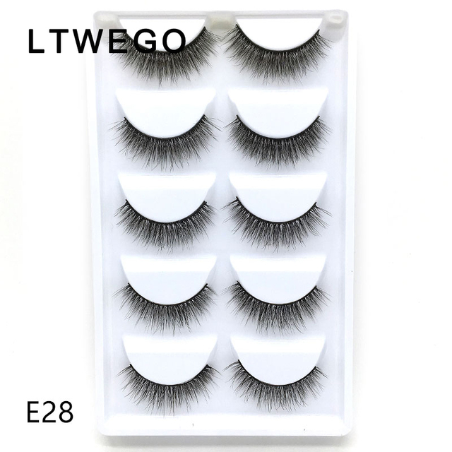 NEW 5Pairs 3D Faux Mink Eyelashes Natural Thick Long False Eyelash Dramatic Fake Lashes Makeup Extension Eyelashes Cilio