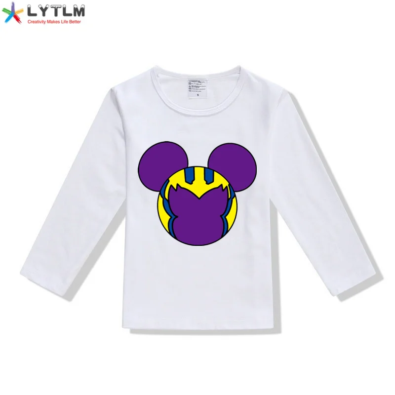 Футболка LYTLM Thanos детская забавная футболка с героями мультфильмов рубашки в стиле Хэллоуин для детей Koszulki Chlopiece Мстители Детские футболки с длинными рукавами