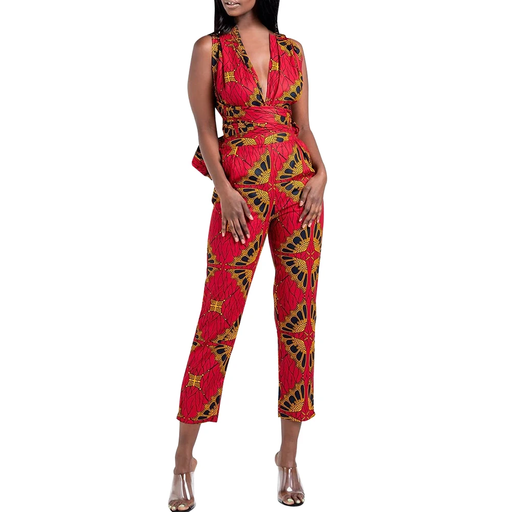 

Women African Summer Dresses Dashiki Batik Print Multi-Way Skater Dress Tribal Sexy Bare Back Pleated Bandage