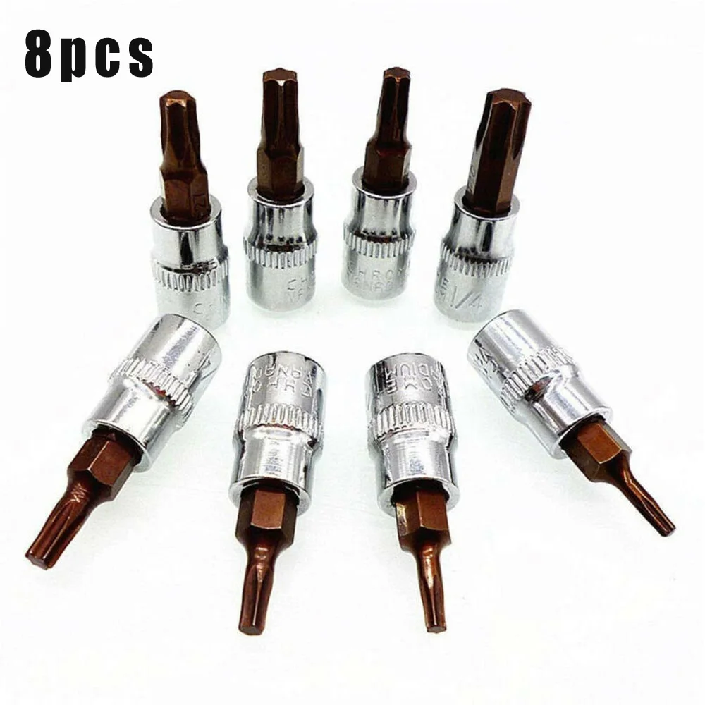 8 шт. Авто Torx биты торцевые ручные инструменты 1/4 дюймов запасные части автомобильные Torx Биты