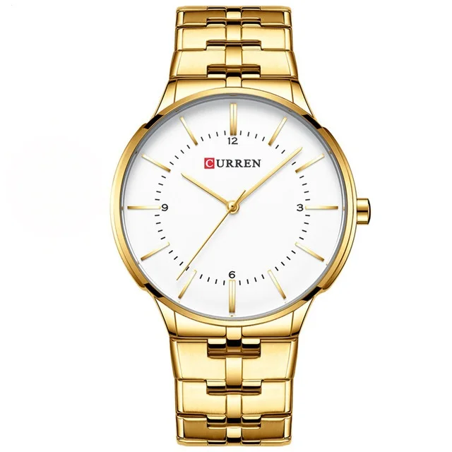 

Fashion Big Dial Man Watch Waterproof Gold Silver Blue Steel Strap Quartz Analog Watches Luxury Male Clock Relogio Masculino
