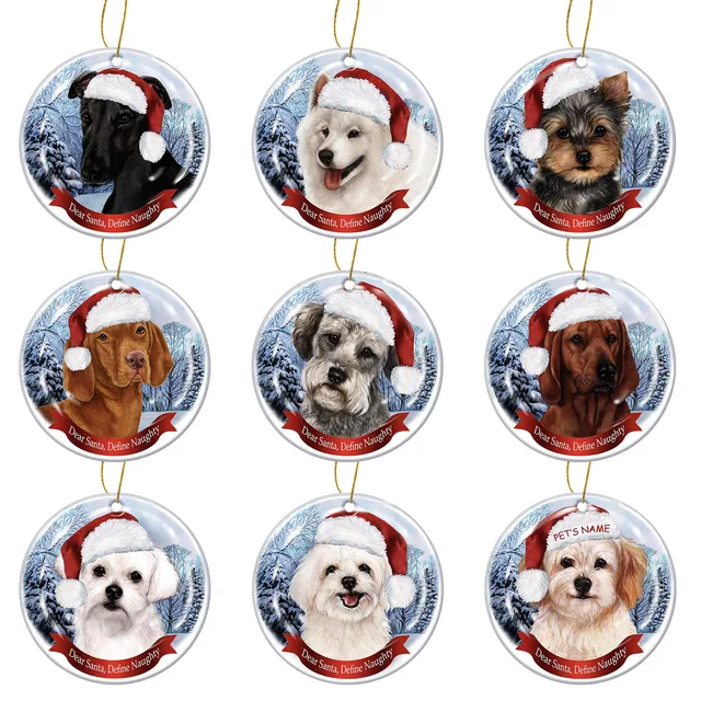 Dog Tree Pendants Merry Christmas  1