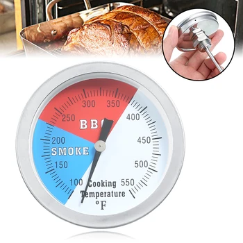 

2inch Round Scale BBQ Thermometer Stainless Oven Grill Thermometer Gauge Multi BBQ Smoker Cooking Pit Thermostat For Kitchen
