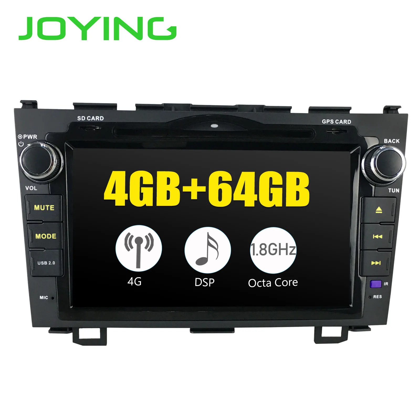 JOYING 4 Гб ОЗУ 2 Din Android 8,1 Авторадио Стерео головное устройство gps Мультимедийная система плеер FM для Honda CRV 2007-2011 - Цвет: JY-HO121N4GS