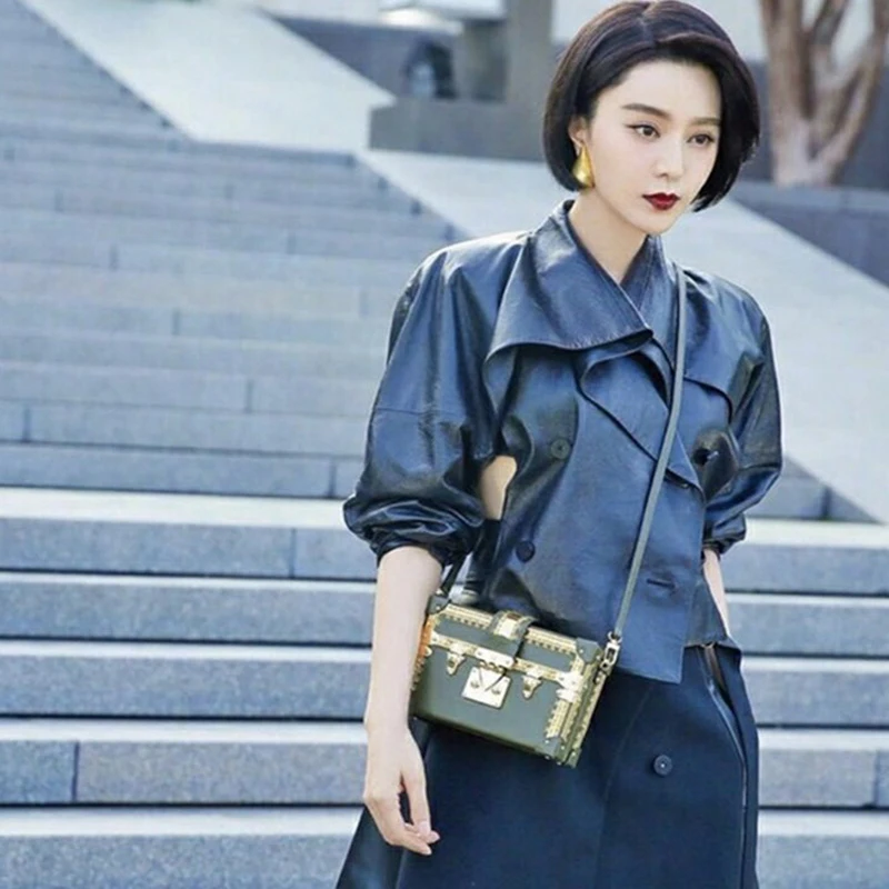 

Fan bingbing is the same as European and American metal water drop form restore ancient ways female earring temperament