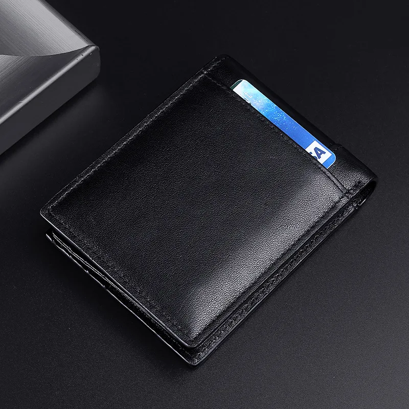 Miss Checker Slim Mens Wallet Minimalist Bifold Wallet Leather Money Clip  Multiple Card Holder for Dad Boyfriend Husband 