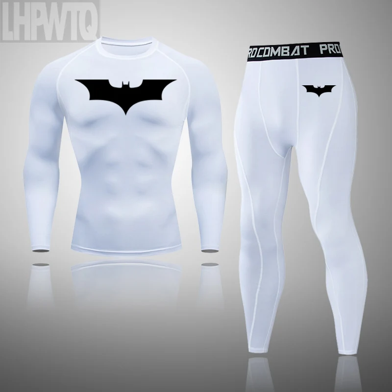 New Men's Thermal Underwear Winter Tracksuit Compression Gym Fitness Clothes Ski Suit Men Workout Tights Running Sport Wear