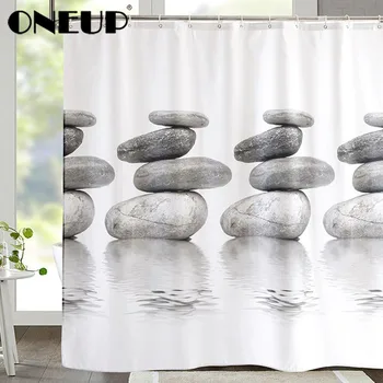 

ONEUP Waterproof Shower Curtain For Bathroom Home Decoration Polyester Shower Curtain Modern Simple Bathroom Partition Curtain