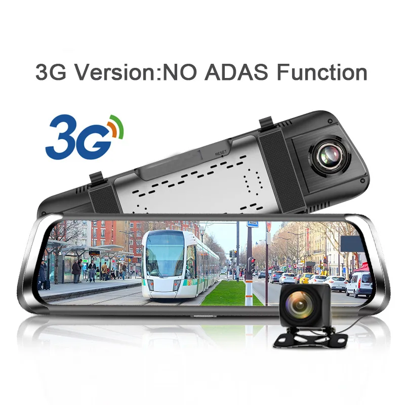 3G Version 10 дюймов Android 4G Wifi Автомобильный видеорегистратор Full HD 1080P видеорегистратор зеркало заднего вида Dash камера ADAS gps навигация Bluetooth видео рекордер - Название цвета: 3G Version