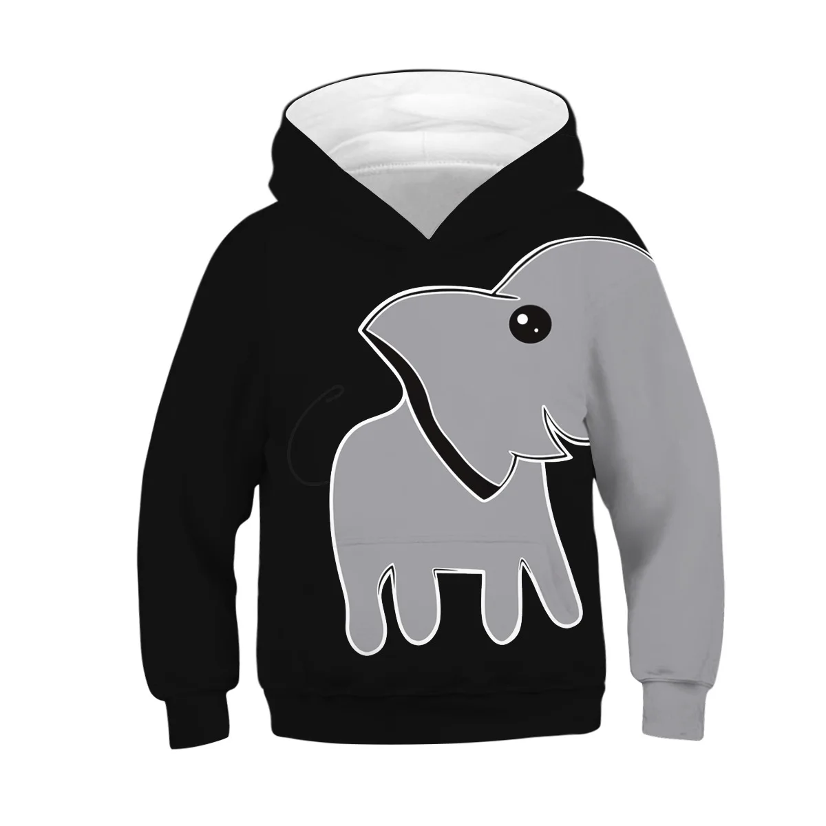  Big Size 3D Pattern Boys Sweatshirt Autumn Hooded Monkey Wolf Lion Unicorn Hoodies For Boys And Gir