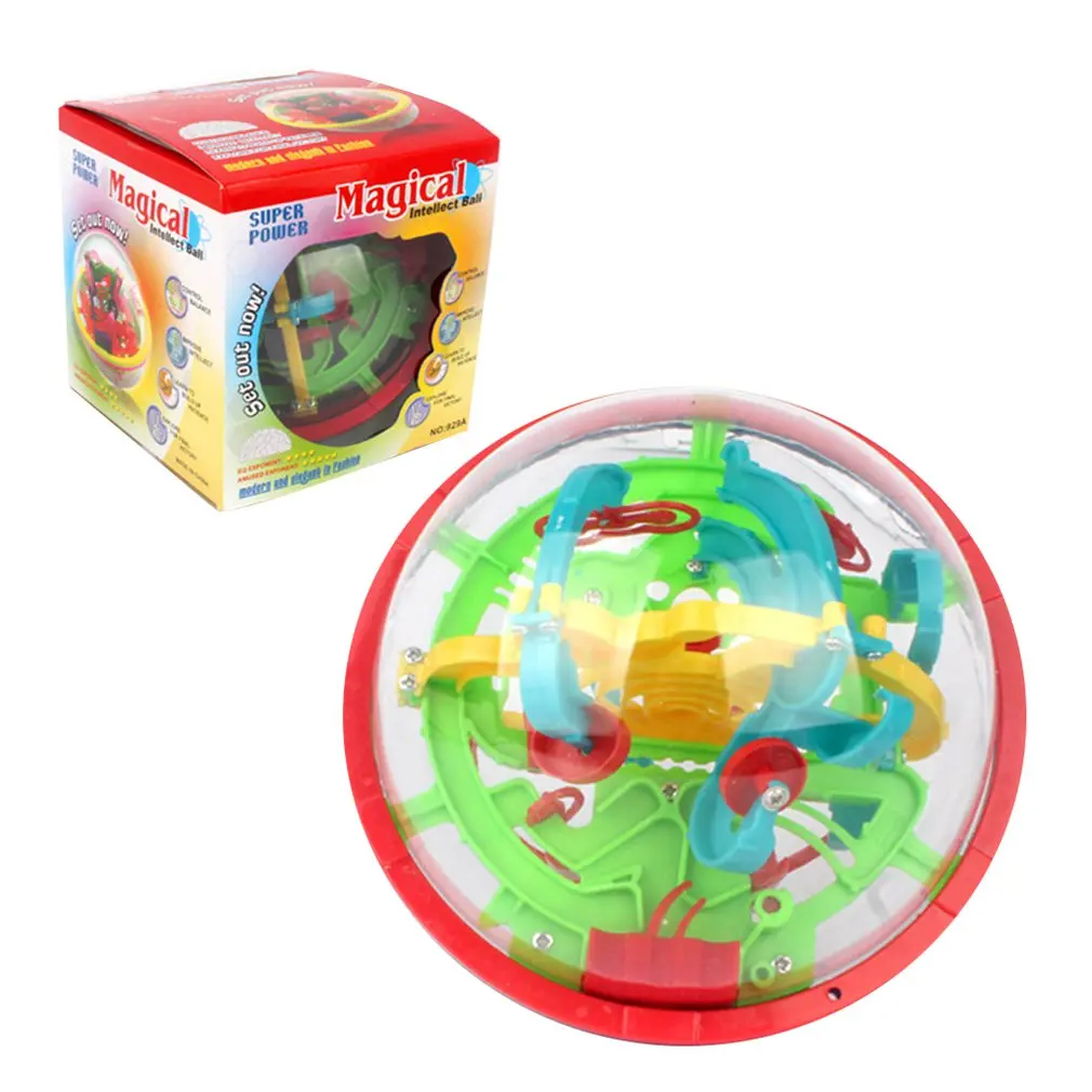 3D Puzzle Magic Maze 100 level Intellect Ball Labyrinth Sphere Kid Toys Puzzle Game IQ Balance Educational toys for Kids