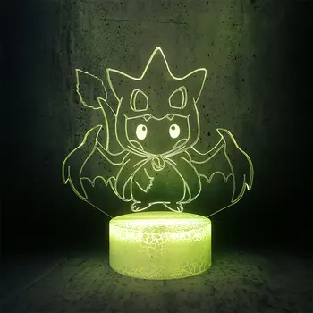 

Pokemon Pikachu 3D LED 7 Colors Illusion Touch Button Table Lamp USB Sleep Lights Night Light Home Decor for Kids Gifts Drop