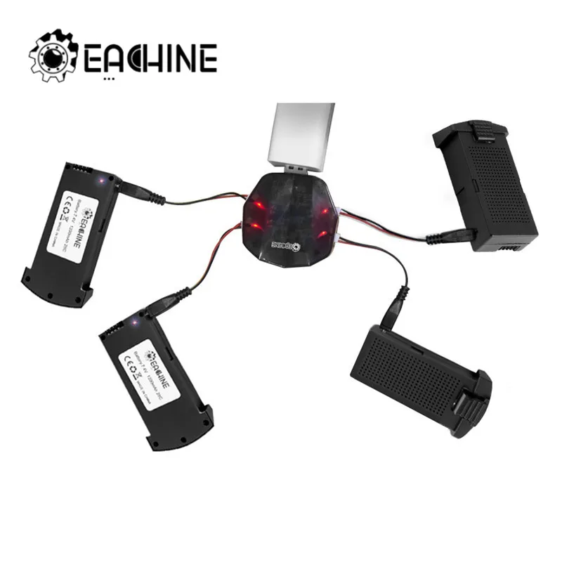 Eachine E520 E520S Дрон Квадрокоптер с дистанционным управлением запасные Запчасти 4 в 1 взаимный обмен данными между компьютером и периферийными устройствами Зарядное устройство зарядным устройством с 7,4 V 1200 мА/ч, 25C LiPo Батарея комбинированный набор