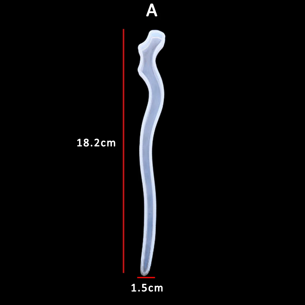 Transparent Hairpin Silicone Resin Mould Jewelry Resin Mould DIY Dry Flower Hair Jewelry Making Mold Tools