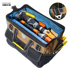 TAITU – sac à outils épais résistant à l'usure, sacoche Oxford à bandoulière, grand sac à outils multifonctionnel pour électricien, sac à main de menuiserie de réparation 