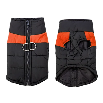 Теплая зимняя одежда для собак, водонепроницаемая куртка для питомцев, собачий Щенячий жилет, куртка для чихуахуа, одежда для маленьких, средних и больших собак, 4 цвета, S-5XL - Цвет: orange