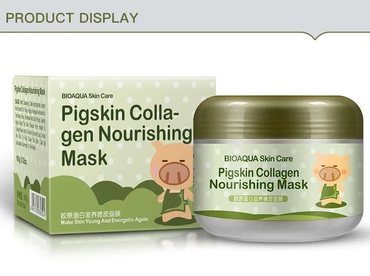 Whitening Moisturizing nourishing PigSkin Clay Collagen Protein mud Mask 1