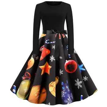 

Teenager Girls Christmas Printed Winter Dress Kids Wedding Princess Party Dresses Children Clothes for 13-20 years