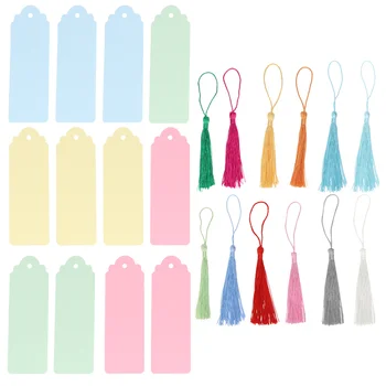

1 Set Chinese Style Portable Durable Creative Small Card Blank Cardstock Book Mark With Tassel for Men Children Women Students
