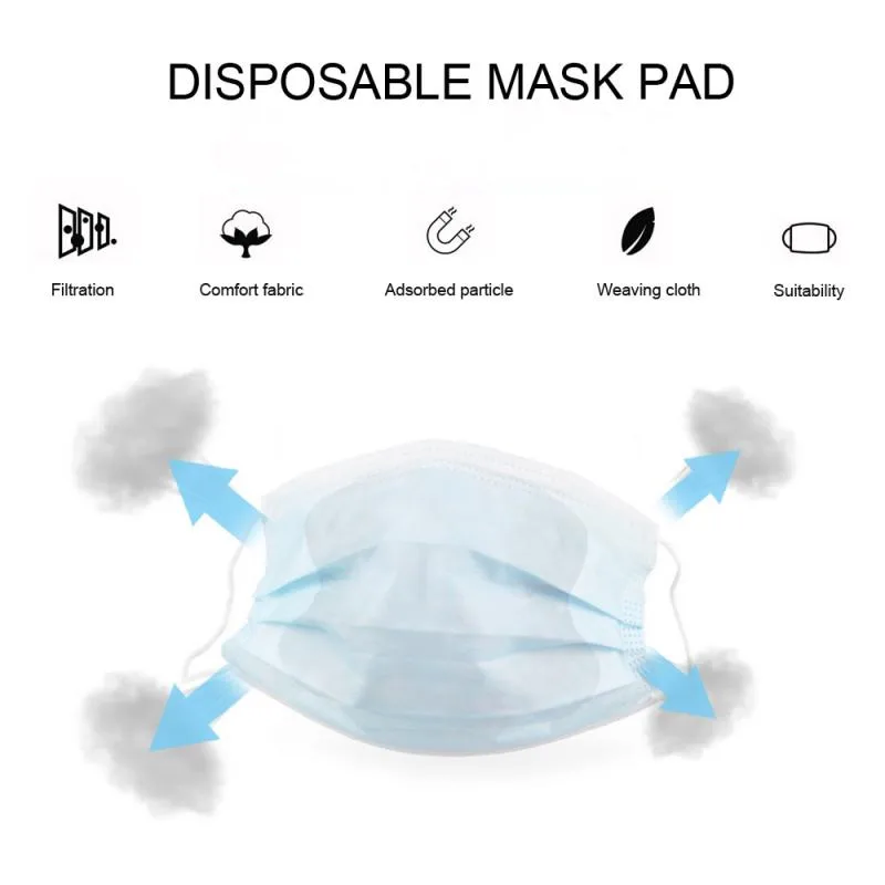 

10/20/50Pcs Filter paper Anti Haze mouth Mask anti dust mask Health Care Air Filter Dustproof Protective