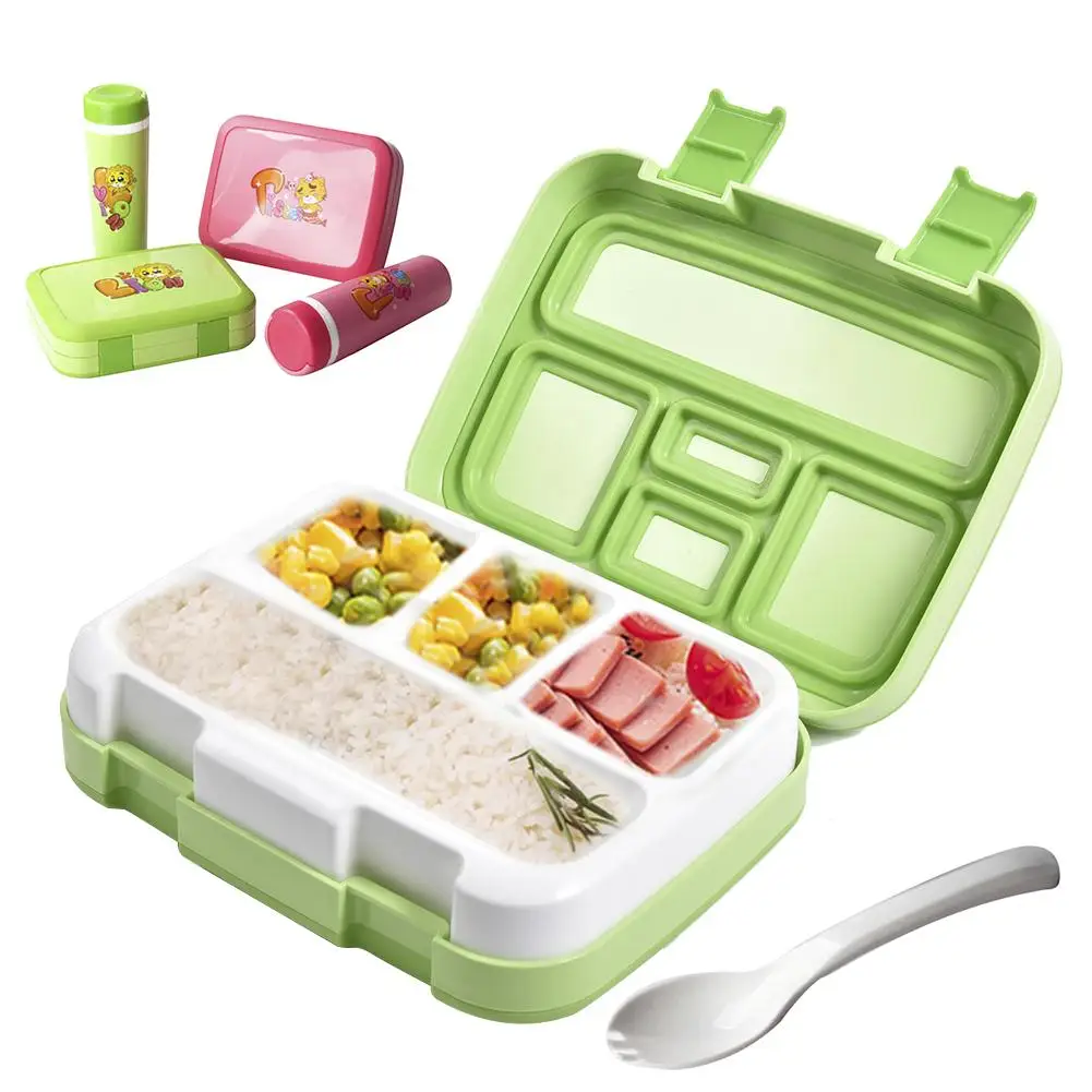 И улучшенный герметичность, Универсальный 4-Отсек Bento-Стиль Коробки для обедов идеально подходит для порционного-Управление и сбалансированной еды On-The-Go
