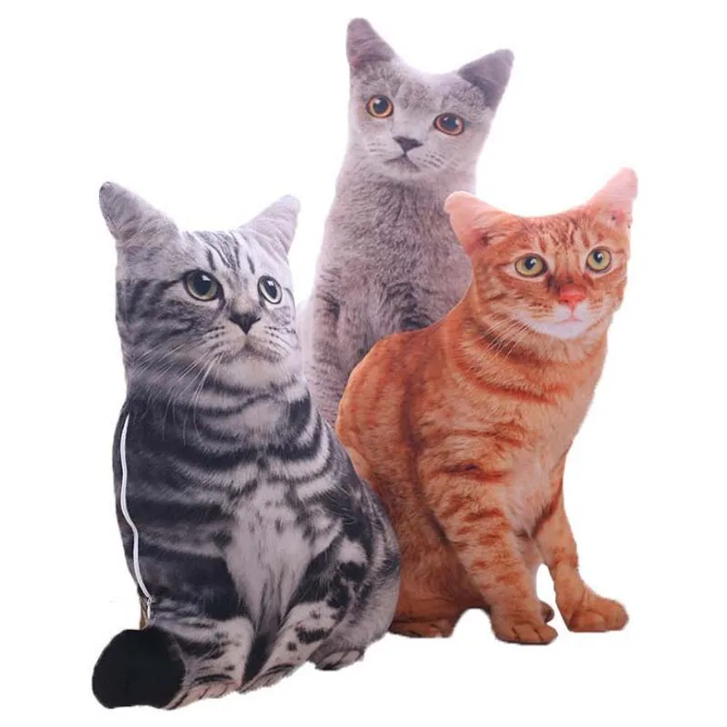 Plush Cat Pillows Soft Stuffed Dolls Toy Cartoon Animal Cushion Sofa Bed Decor Lovely Toys for Kids Gift | Дом и сад
