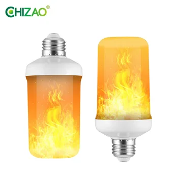 CHIZAO LED Dynamic flame effect light bulb Multiple mode Creative corn lamp Decorative lights For bar hotel restaurant party E27 1