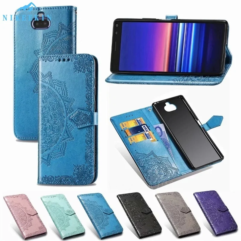Чехол бумажник для Sony Xperia 1 II 10 L4 L3 XA3 Ultra XZ5 XZ3 XZ4 кожаный флип чехол 20 Plus 8 5 2