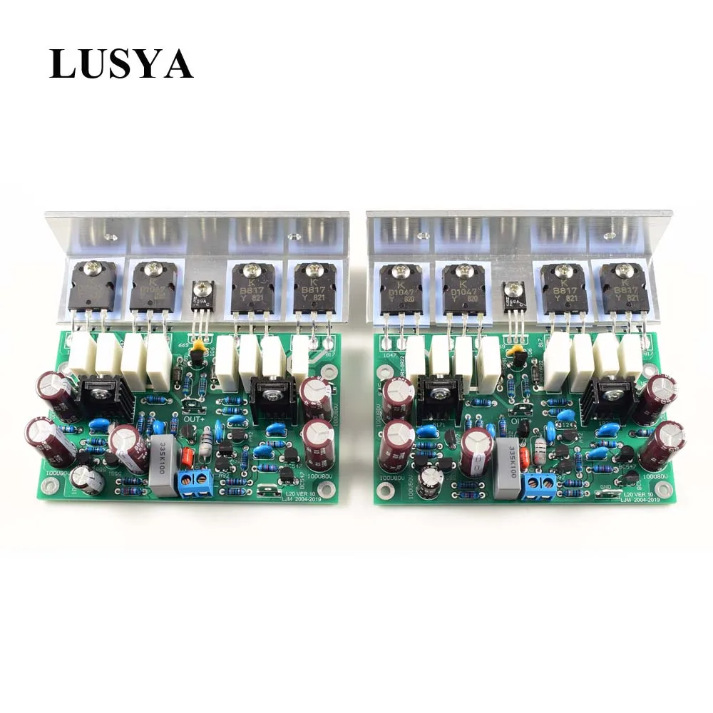 Lusya 2pcs HI-END L20 VER 10 Stereo Power Amplifier Finished Board 200W 8R With Angle Aluminum D2-011