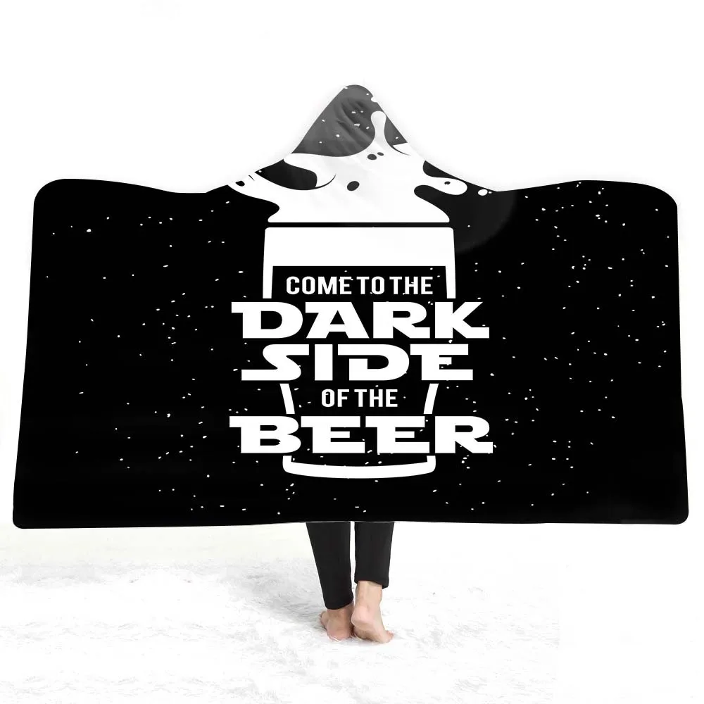 

Cross Border Winter Bejirog Hooded Blanket Thick Double Layer Cloak Plush 3D Digital Printing Wholesale Processing