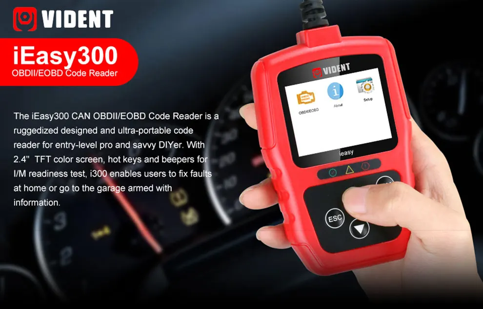 VIDENT easy300 OBD2/EOBD может считывать код сканер автомобильный диагностический инструмент сканирования четкие коды неисправностей как NT204 NT201