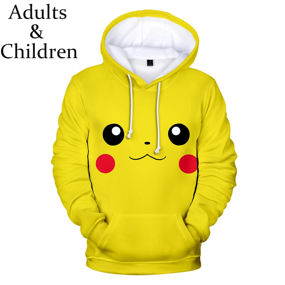 Autumn Pokemon Detective Pikachu 3D Hoodies Men Streetwear children's Sweatshirt 3D Hoodies boy's/girl's Long Sleeve Kids Hoodie