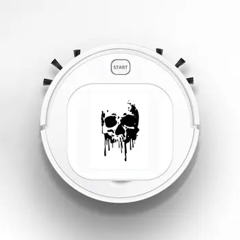 

Smart Robot Rechargeable Auto Smart Sweeping Robot Strong Suction Sweeper Vacuum Cleaner Zombie Horror Halloween Bleeding Skull