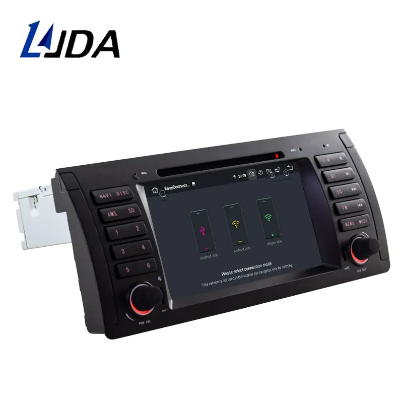 Discount LJDA Android 9.0 Car DVD Player For BMW E39 X5 E53 M5 1 Din Car Radio GPS Navigation Stereo Multimedia 4G+64G DSP Headunit WIFI 1