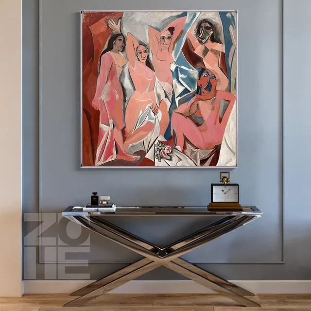 レ demoiselles 、 1907 パブロ · ピカソキャンバスの絵画で有名