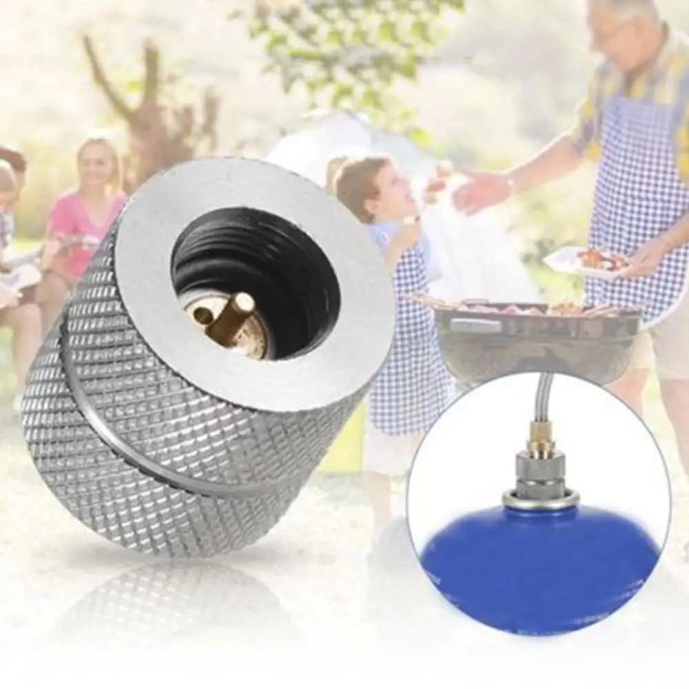 

Outdoor Camping Butane Stove Gas Refill Adapter Cartridge Gas Nozzle Bottle Type Cartridge Screw Type Valve Canister Connector