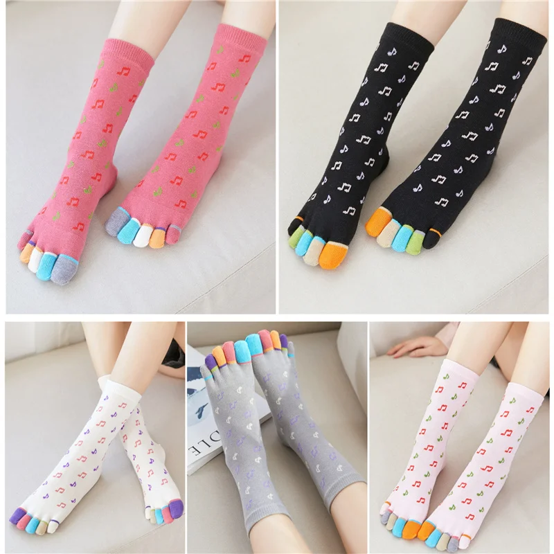 Носки с пятью пальцами женские носки из чистого хлопка
